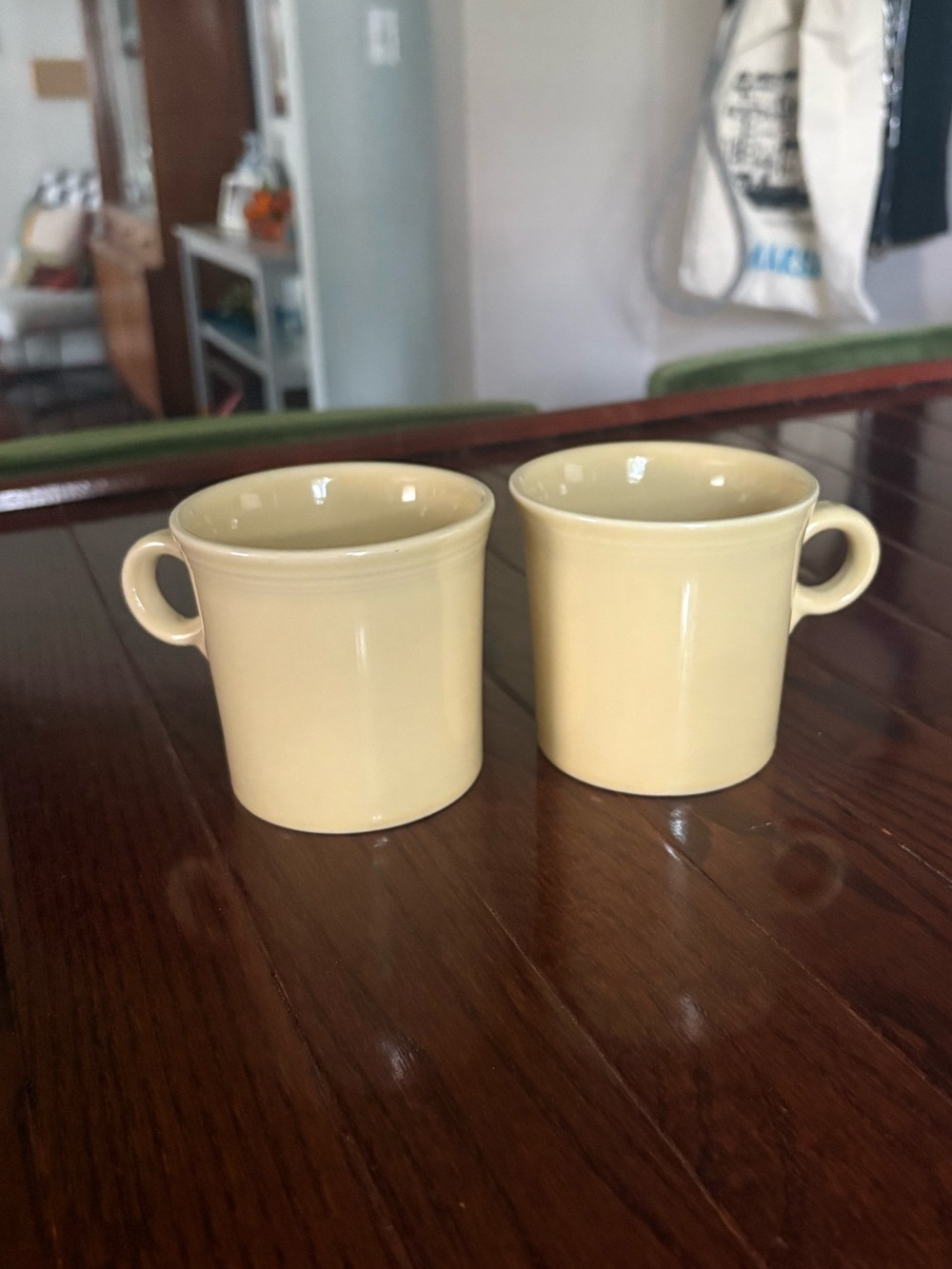 Vintage Fiesta Homer Laughlin HLC Pale Yellow Ring Handled Coffee Cup Mug